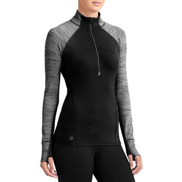 Athleta Tops - ATHLETA Running Wild Half Zip Colorblock Top M